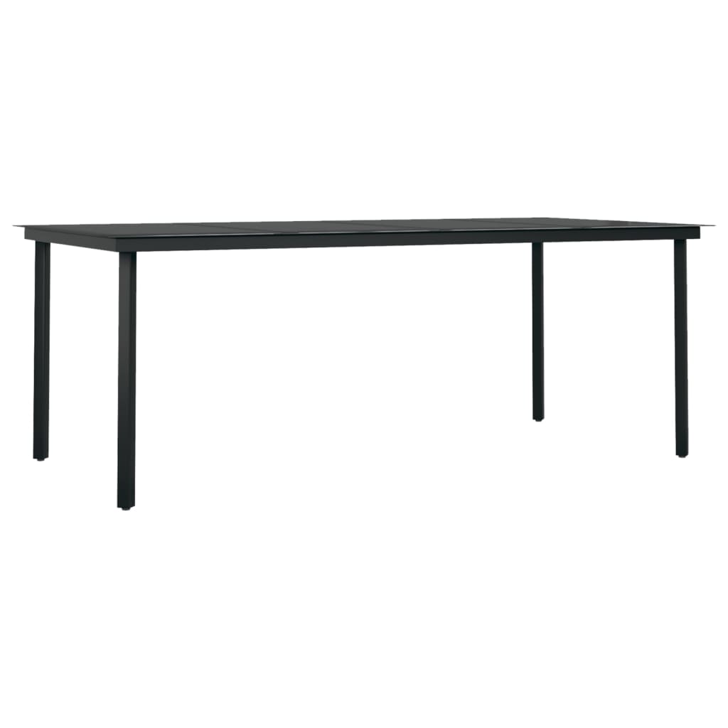 Set da Pranzo per Giardino 9 pz con Cuscini Nero | homemem39
