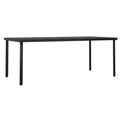 Set da Pranzo per Giardino 9 pz con Cuscini Nero | homemem39