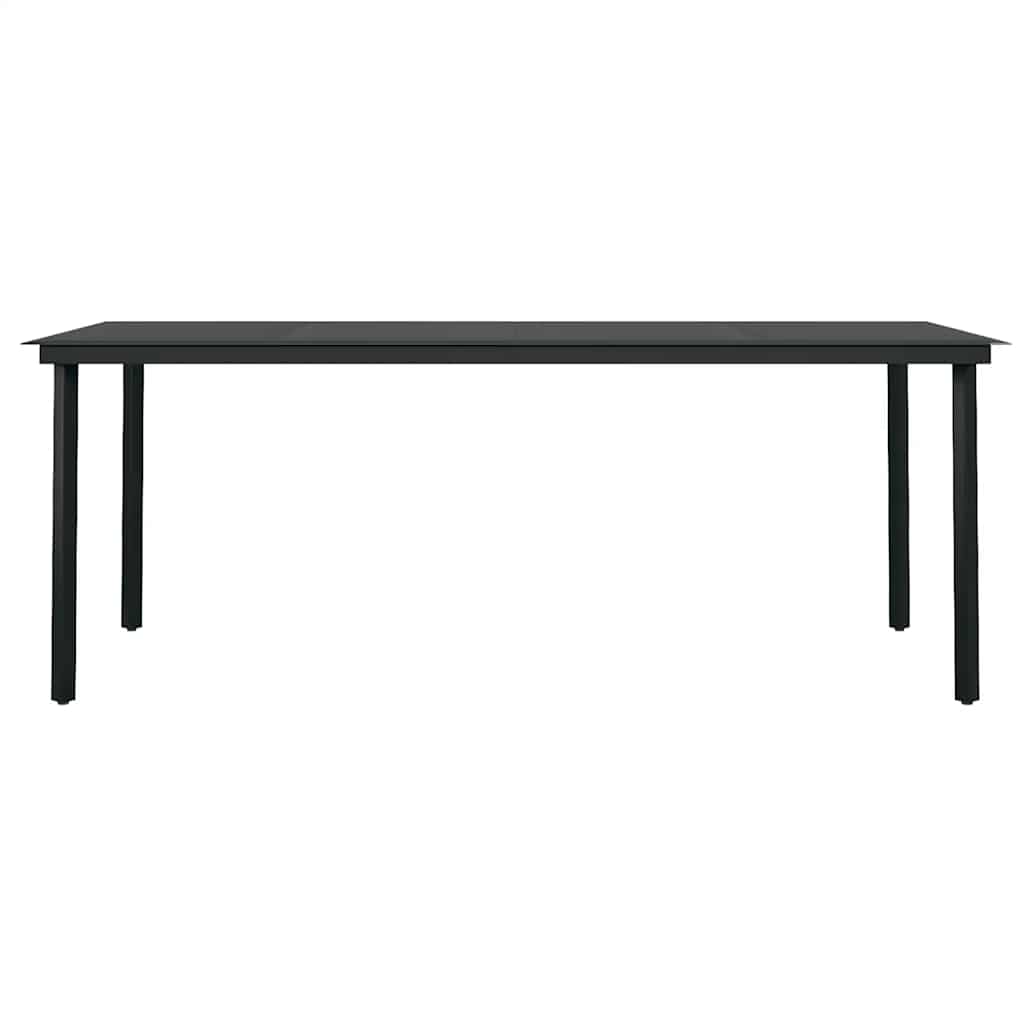 Set da Pranzo per Giardino 9 pz con Cuscini Nero | homemem39
