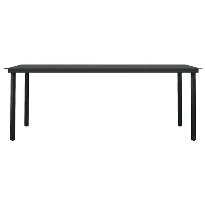Set da Pranzo per Giardino 9 pz con Cuscini Nero | homemem39