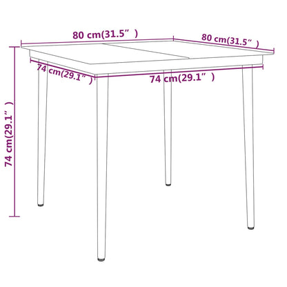 Set da Pranzo da Giardino 5 pz Nero | homemem39