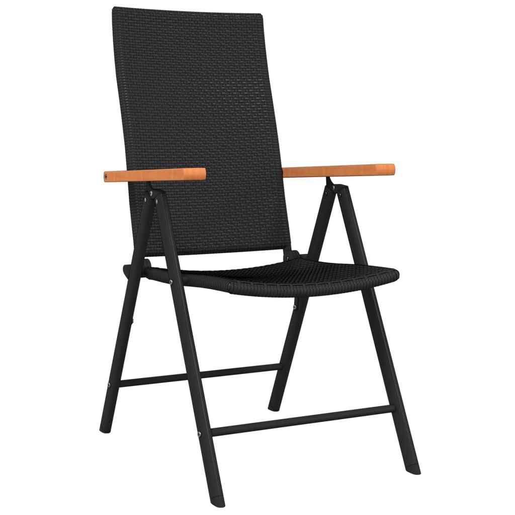 Set da Pranzo da Giardino 5 pz Nero - homemem39