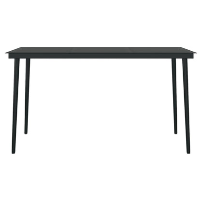 Set da Pranzo da Giardino 5 pz Nero | homemem39