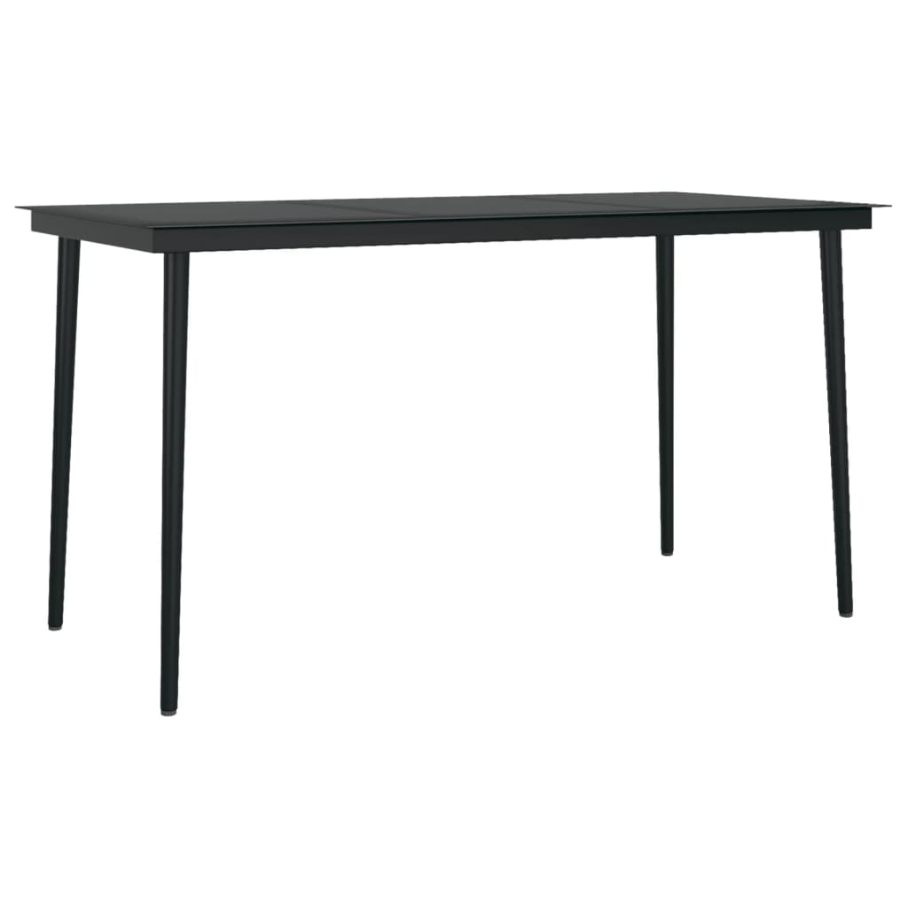 Set da Pranzo da Giardino 7 pz Nero | homemem39