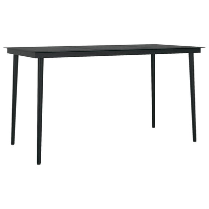Set da Pranzo da Giardino 7 pz Nero | homemem39