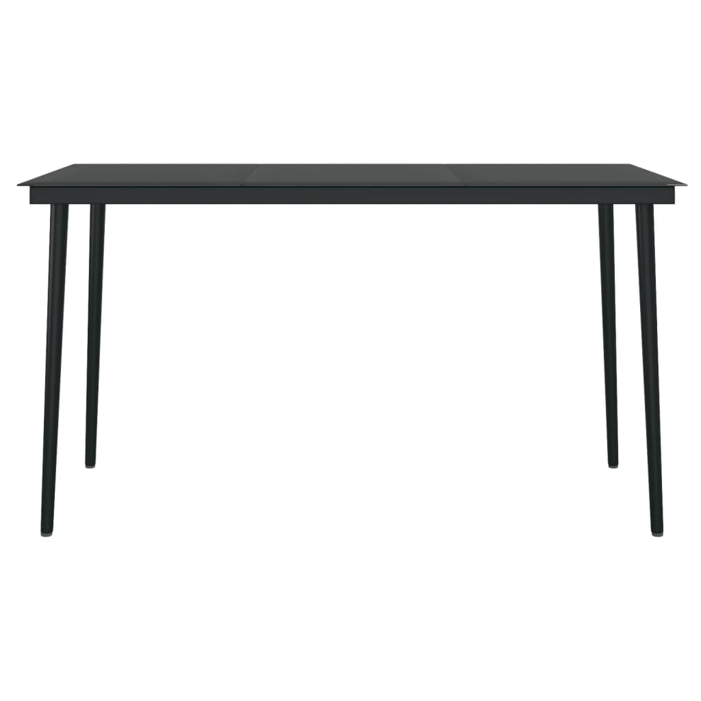 Set da Pranzo da Giardino 7 pz Nero | homemem39