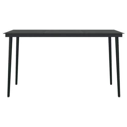 Set da Pranzo da Giardino 7 pz Nero | homemem39