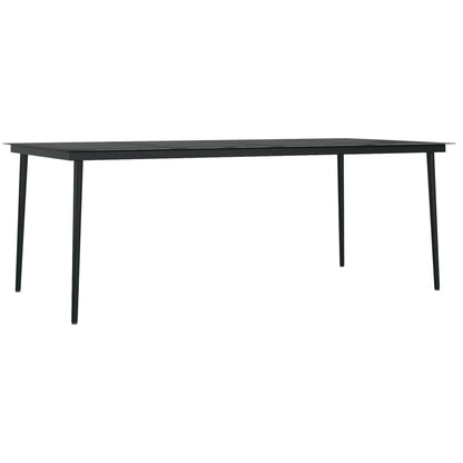 Set da Pranzo per Giardino 9 pz con Cuscini Nero | homemem39