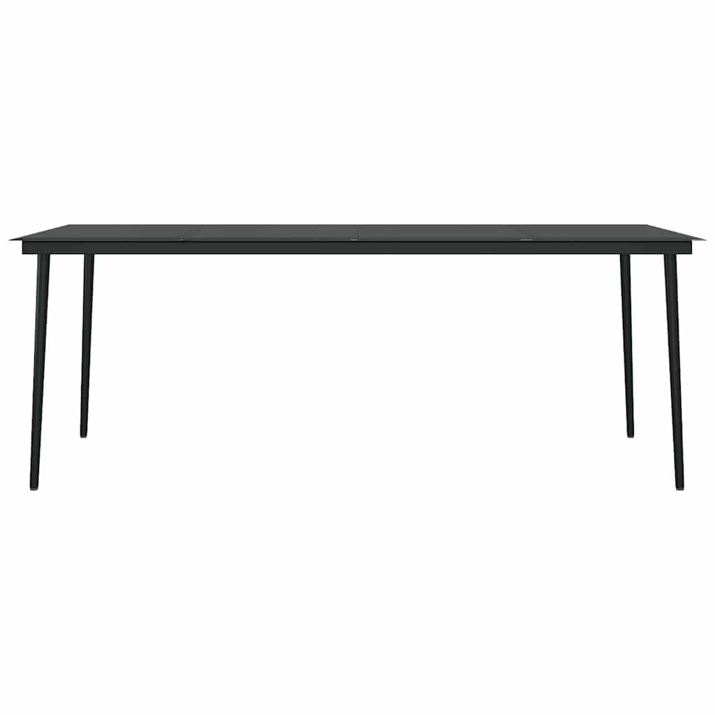 Set da Pranzo per Giardino 9 pz con Cuscini Nero | homemem39