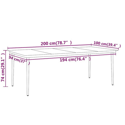 Set da Pranzo per Giardino 9 pz con Cuscini Nero | homemem39