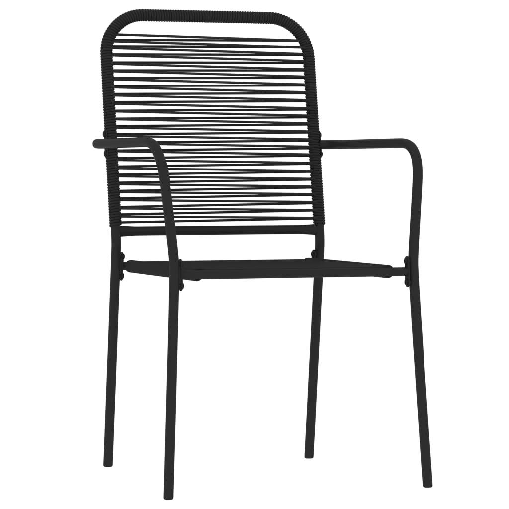 Set da Pranzo per Giardino 9 pz con Cuscini Nero | homemem39
