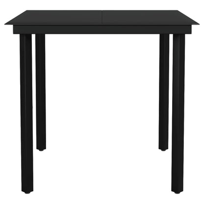 Set Mobili da Pranzo per Giardino 3 pz Nero | homemem39