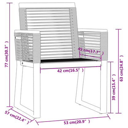 Set da Pranzo per Giardino 9 pz con Cuscini Nero | homemem39