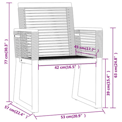 Set Mobili da Pranzo per Giardino 5 pz Nero | homemem39