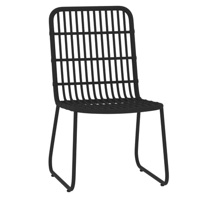 Set Mobili da Pranzo per Giardino 7 pz Nero | homemem39