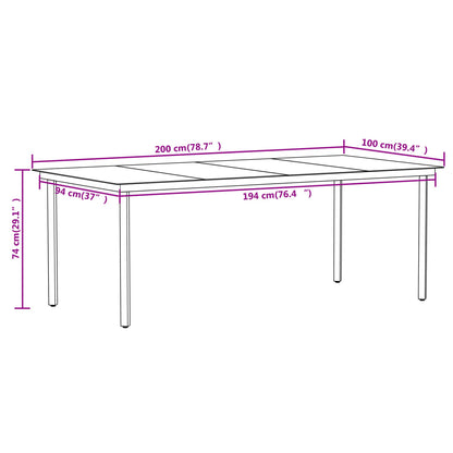 Set da Pranzo per Giardino 9 pz con Cuscini Nero | homemem39