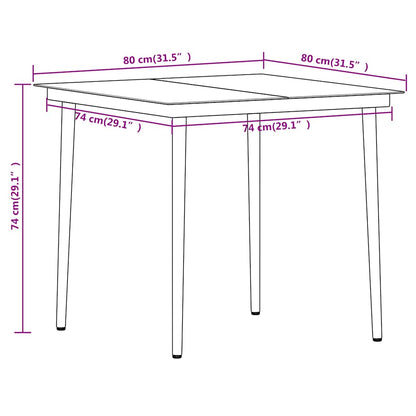 Set Mobili da Pranzo da Giardino 3 pz Rovere | homemem39