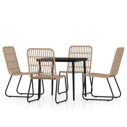 Set Mobili da Pranzo per Giardino 5 pz Rovere