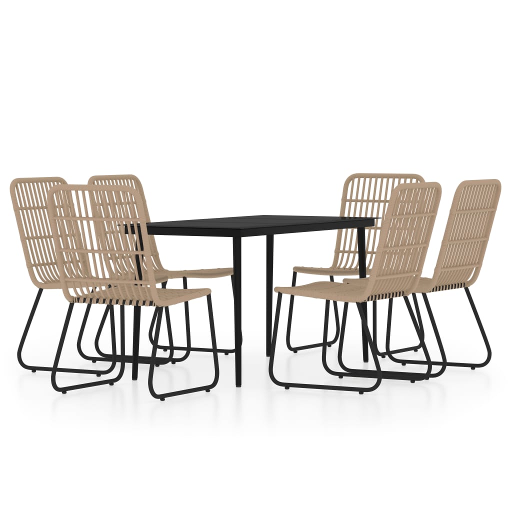 Set Mobili da Pranzo per Giardino 7 pz Rovere | homemem39