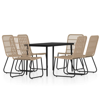 Set Mobili da Pranzo per Giardino 7 pz Rovere | homemem39