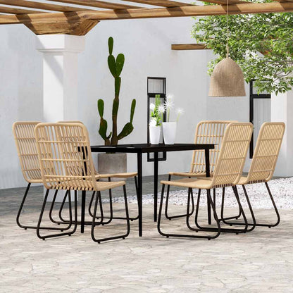 Set Mobili da Pranzo per Giardino 7 pz Rovere | homemem39
