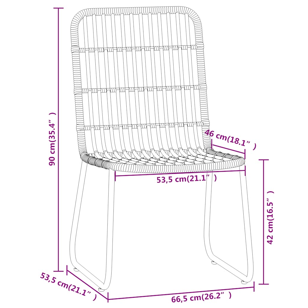 Set da Pranzo per Giardino97 pz con Cuscini Rovere | homemem39