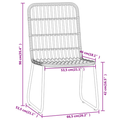 Set da Pranzo da Giardino 5 pz Nero | homemem39