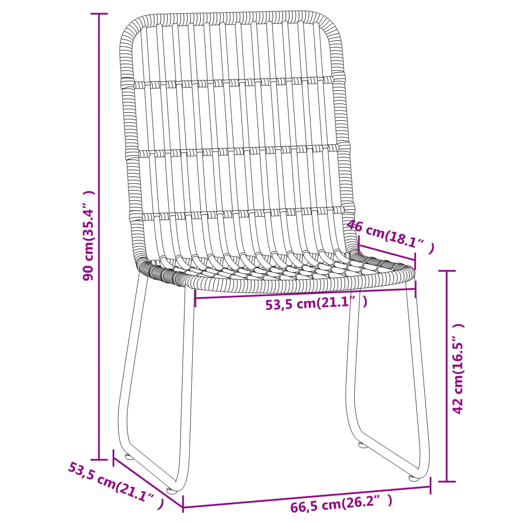 Set da Pranzo per Giardino 9 pz con Cuscini Nero | homemem39
