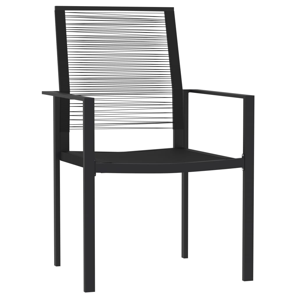 Set Mobili da Pranzo per Giardino 3 pz Nero | homemem39