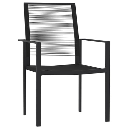 Set Mobili da Pranzo per Giardino 5 pz Nero | homemem39