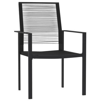 Set Mobili da Pranzo da Giardino 9 pz con Cuscini Nero | homemem39