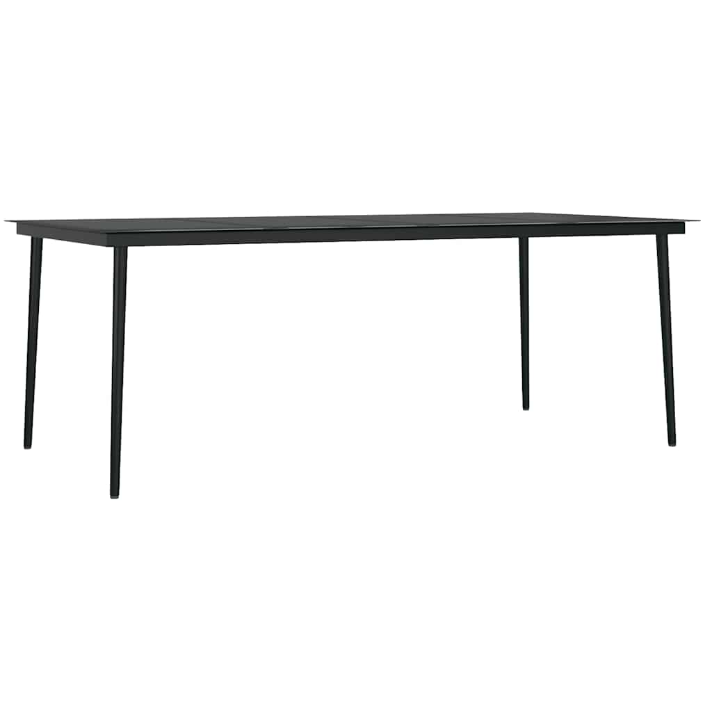 Set Mobili da Pranzo da Giardino 7 pz Nero | homemem39