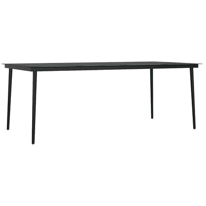 Set Mobili da Pranzo da Giardino 7 pz Nero | homemem39