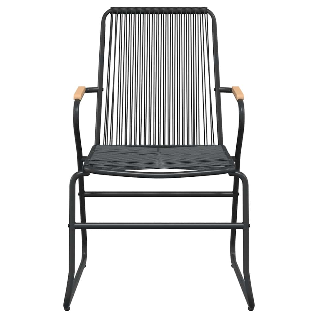 Set da Pranzo da Giardino 3 pz Nero in Rattan PVC | homemem39