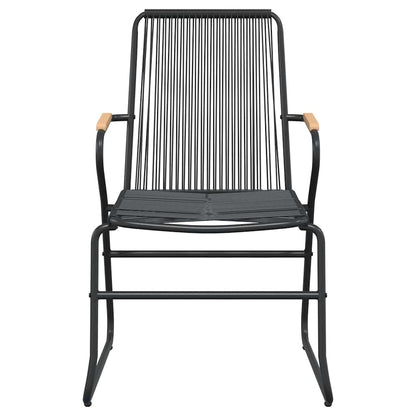 Set da Pranzo da Giardino 3 pz Nero in Rattan PVC | homemem39