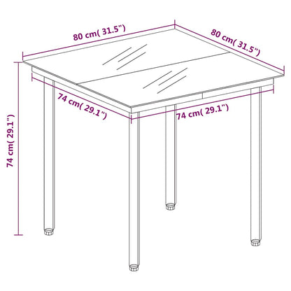 Set da Pranzo da Giardino 3 pz Nero in Rattan PVC | homemem39