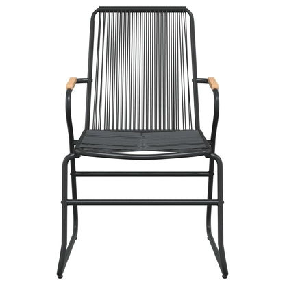 Set da Pranzo da Giardino 7 pz Nero in Rattan PVC | homemem39