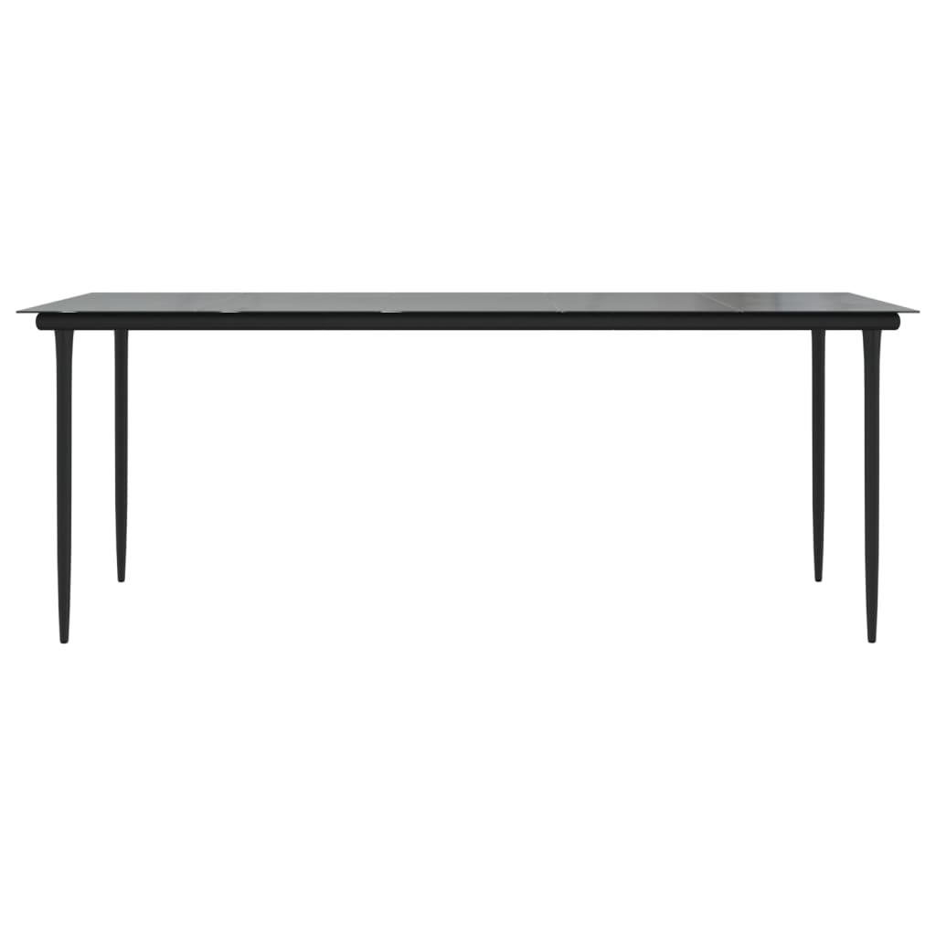Set da Pranzo da Giardino 9 pz Nero in Rattan PVC | homemem39