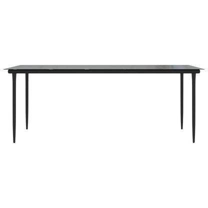 Set da Pranzo da Giardino 9 pz Nero in Rattan PVC | homemem39