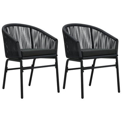 Set Mobili da Pranzo per Giardino 3 pz Nero | homemem39
