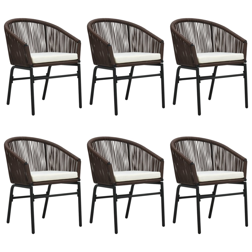 Set da Pranzo da Giardino 7 pz Marrone - homemem39