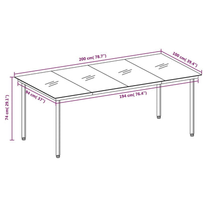 Set da Pranzo da Giardino 9 pz Marrone | homemem39