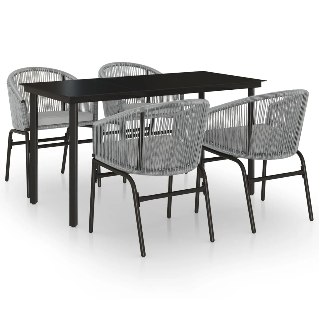 Set Mobili da Pranzo per Giardino 5 pz Antracite | homemem39