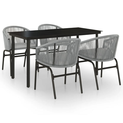 Set Mobili da Pranzo per Giardino 5 pz Antracite | homemem39