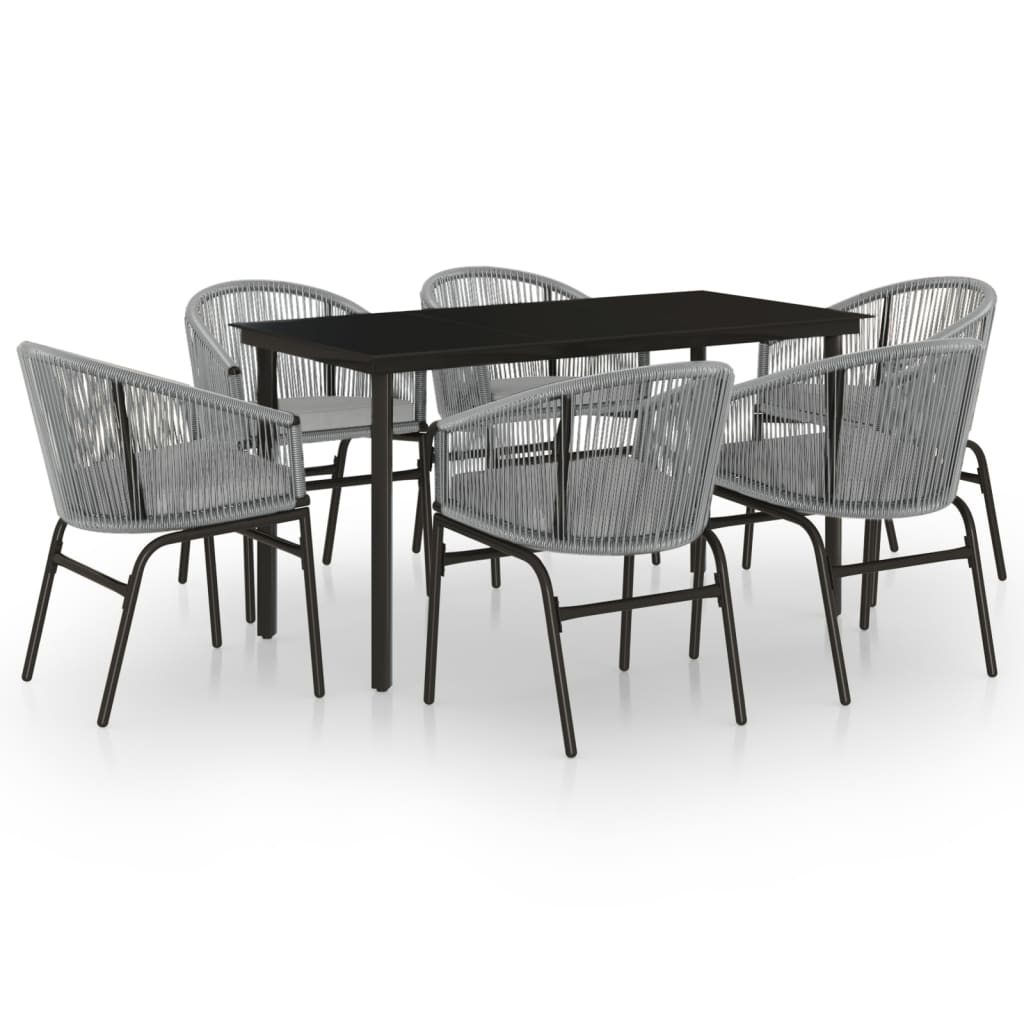 Set Mobili da Pranzo per Giardino 7 pz Antracite | homemem39