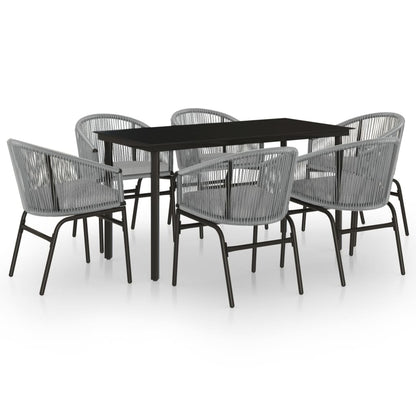 Set Mobili da Pranzo per Giardino 7 pz Antracite | homemem39