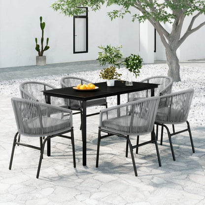 Set Mobili da Pranzo per Giardino 7 pz Antracite | homemem39
