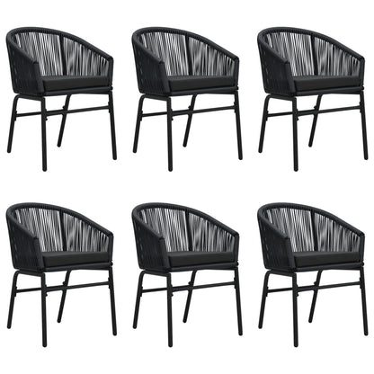 Set da Pranzo da Giardino 7 pz Nero | homemem39