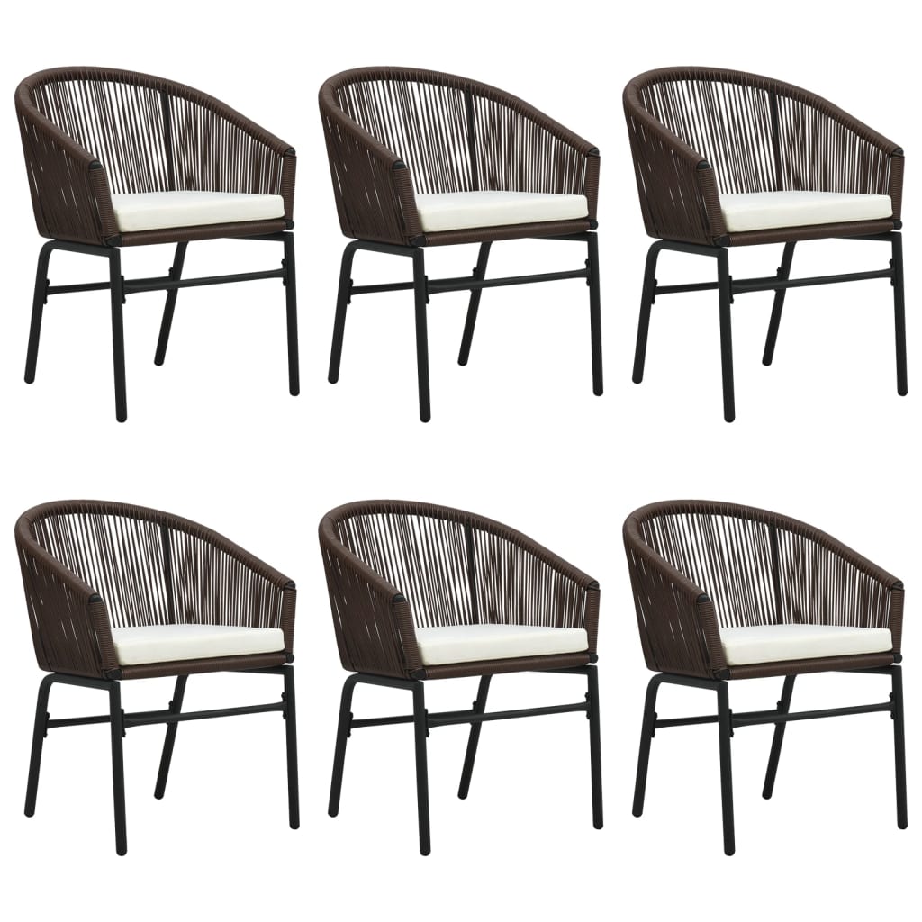 Set da Pranzo da Giardino 7 pz Marrone - homemem39