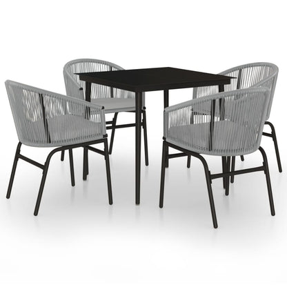 Set da Pranzo da Giardino 5 pz Grigio | homemem39